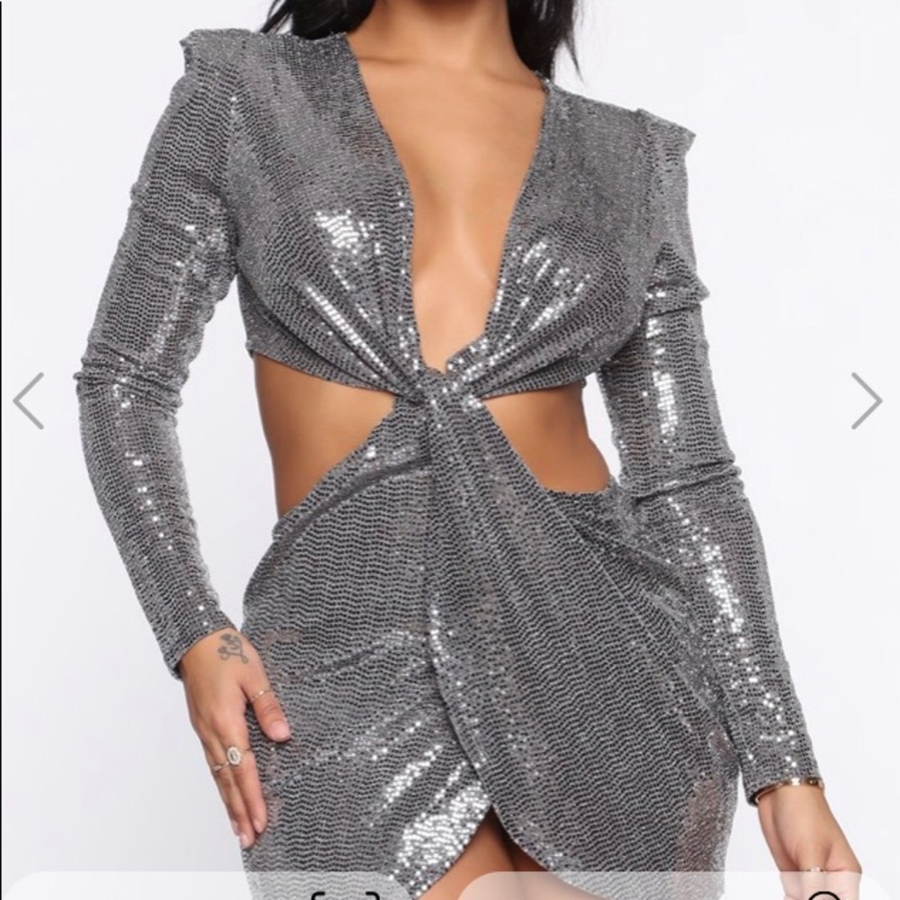 Fashion Nova “Cut a Deal” Sequin Mini Dress